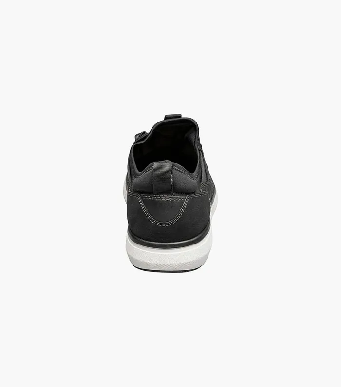 Men Venture Knit Plain Toe Lace Up Sneaker Black Florsheim Casual Shoes
