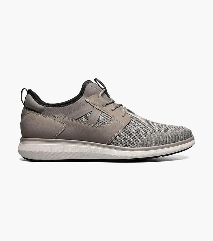 Men Venture Knit Plain Toe Lace Up Sneaker Gray Florsheim Casual Shoes
