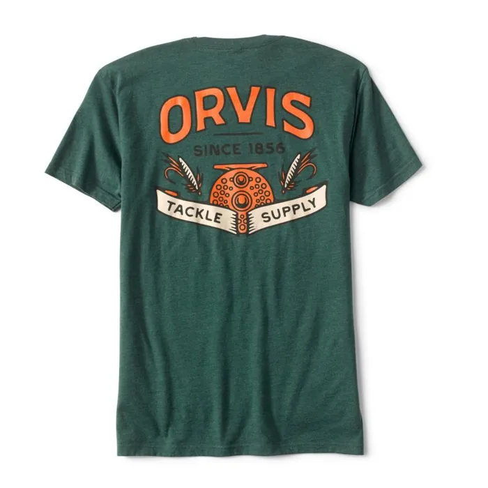 Men Vintage Reel And Flies TShirt Pine Orvis Shirts