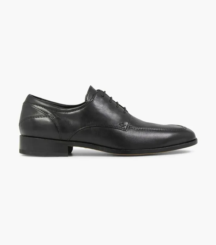 Men Washington Moc Toe Oxford Black Florsheim Dress Shoes