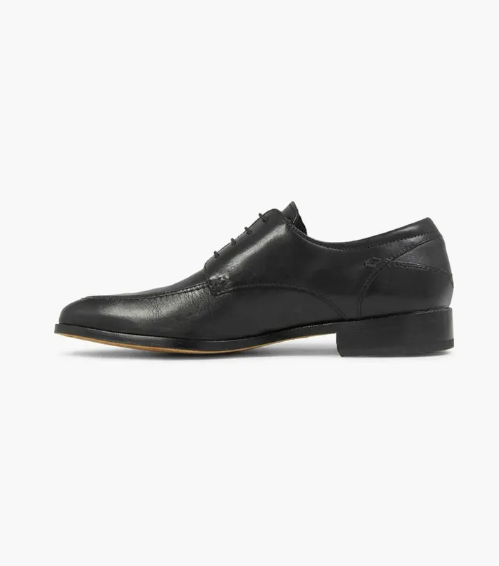 Men Washington Moc Toe Oxford Black Florsheim Dress Shoes