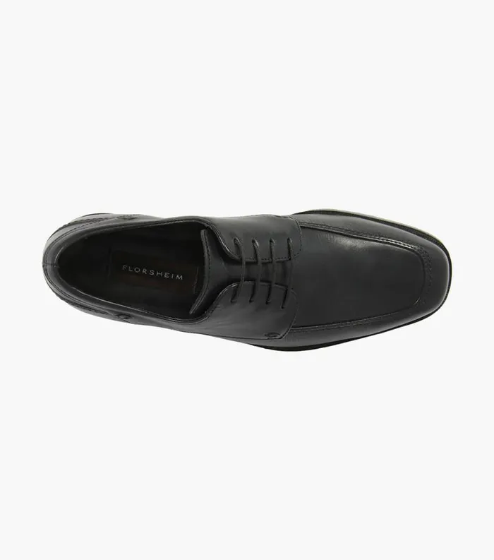 Men Washington Moc Toe Oxford Black Florsheim Dress Shoes