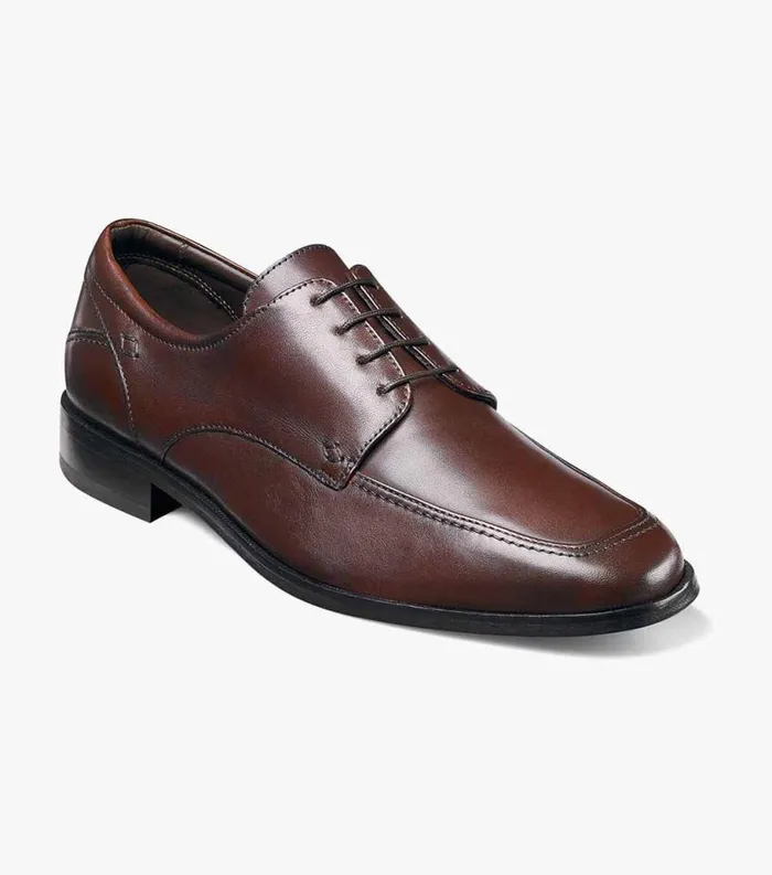 Men Washington Moc Toe Oxford Cognac Florsheim Dress Shoes