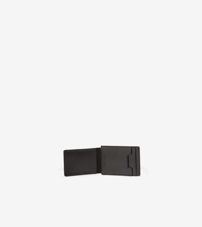 Men Washington Perforated Card Case Black Cole Haan Wallets