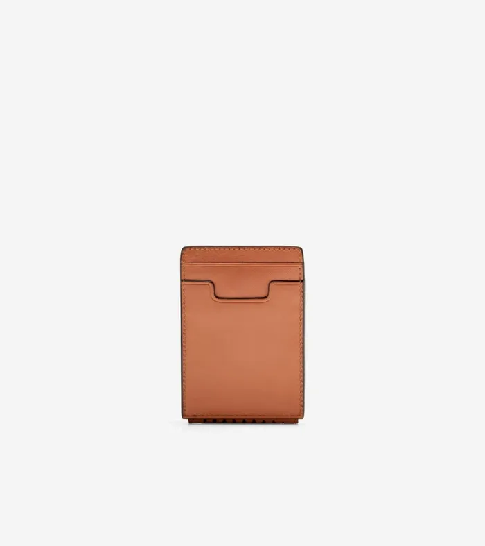 Men Washington Perforated Card Case British Tan Cole Haan Wallets