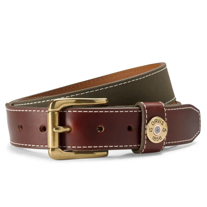 Men Waxed Canvas Shotshell Belt Olive Orvis Belts