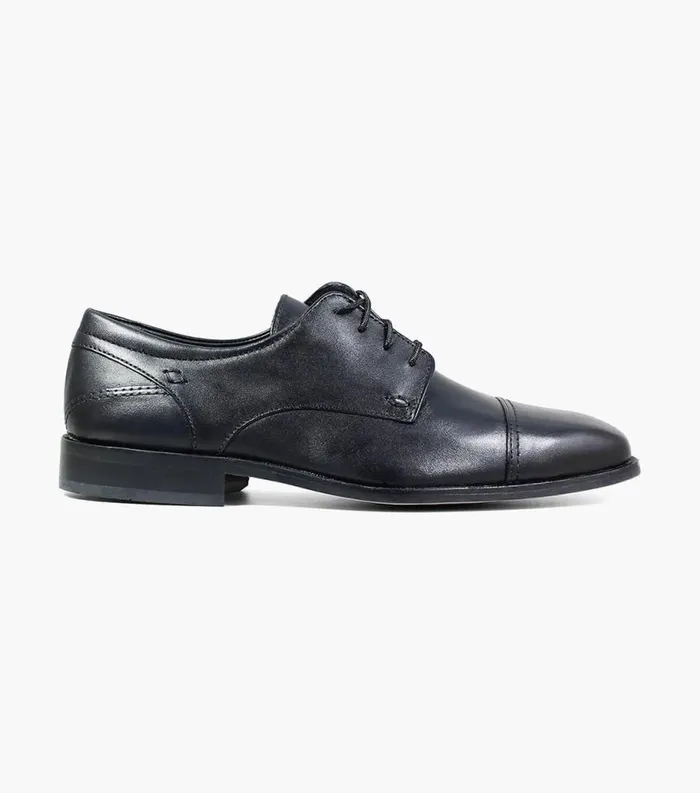 Men Welles Cap Toe Oxford Black Florsheim Dress Shoes