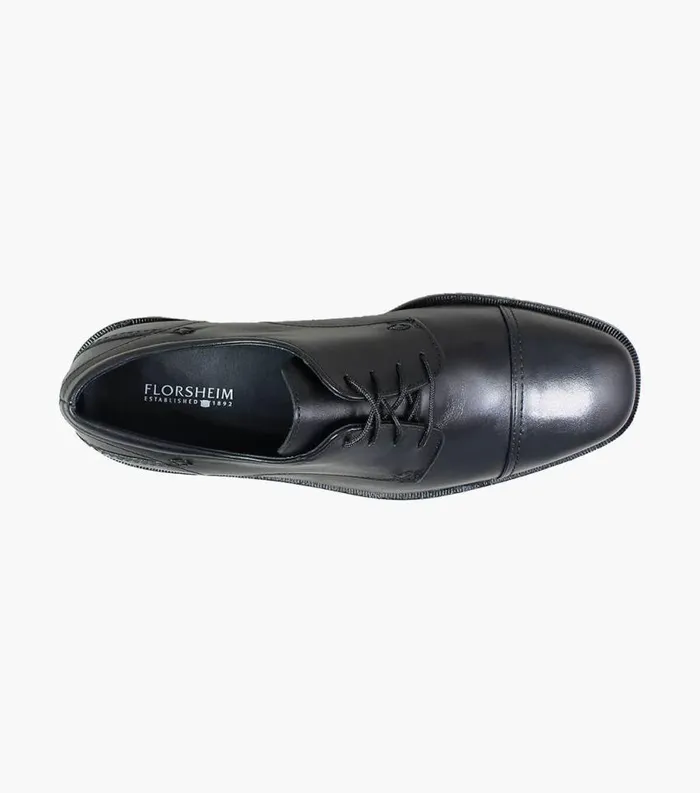 Men Welles Cap Toe Oxford Black Florsheim Dress Shoes