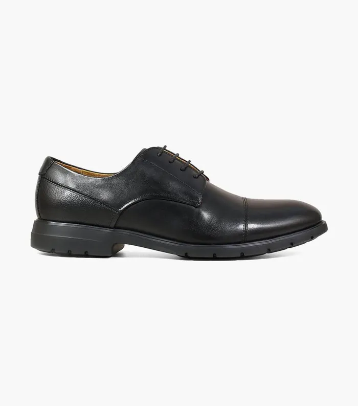 Men Westside Cap Toe Oxford Black Florsheim Casual Shoes
