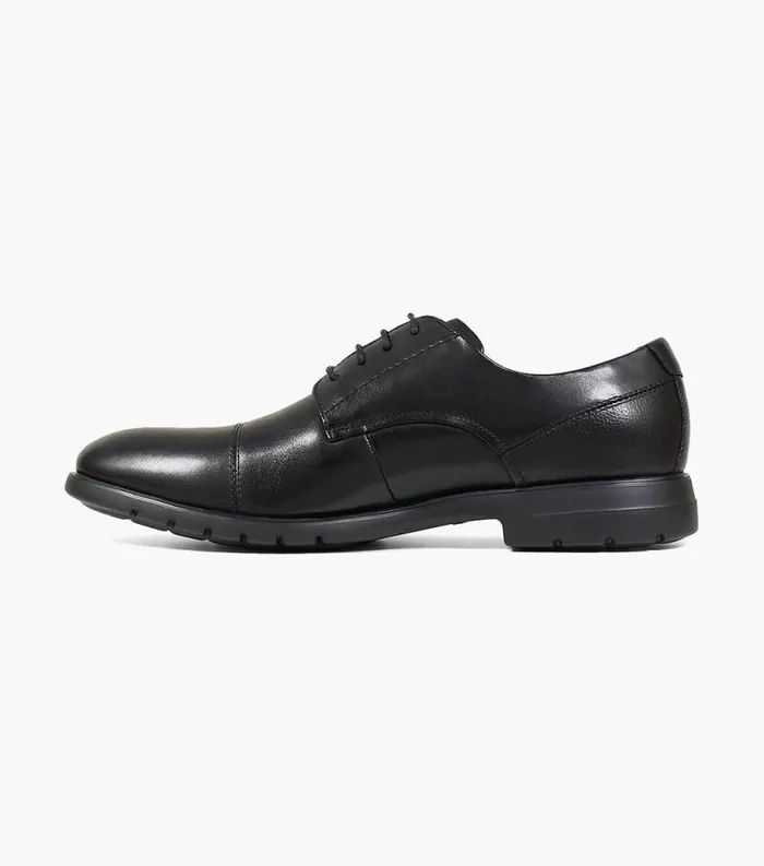 Men Westside Cap Toe Oxford Black Florsheim Casual Shoes