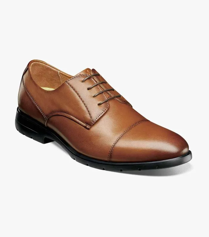 Men Westside Cap Toe Oxford Cognac Florsheim Casual Shoes