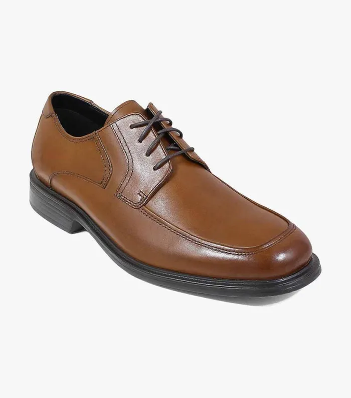 Men Wilder Moc Toe Oxford Cognac Florsheim Dress Shoes