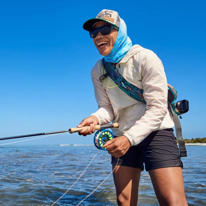 MenWomenFly Fishing Smith Barra ChromaPoptrade Polarized Sunglasses Opal Tortoise Orvis Sunglasses