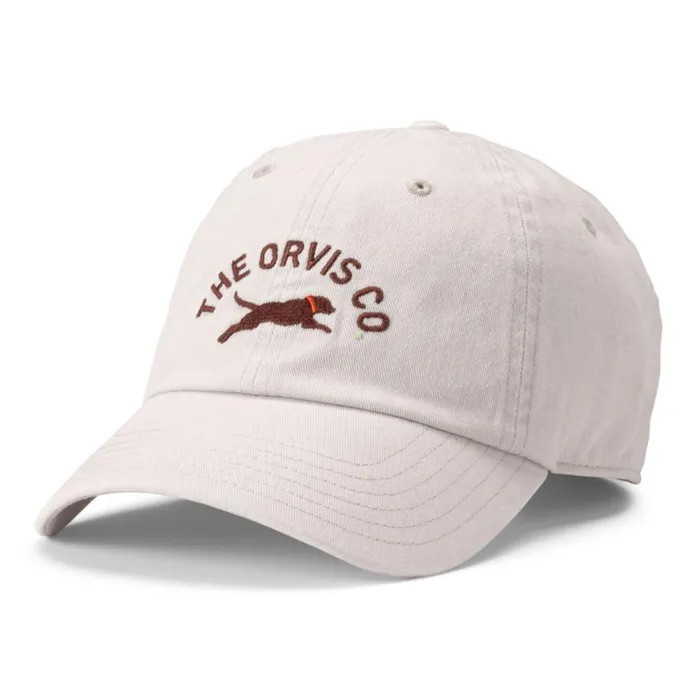 MenWomen Jumping Lab Ballcap Bonechocolate Orvis Hats