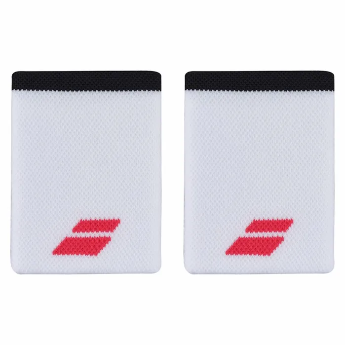 MenWomenJuniors and Kids Accessories Babolat Logo Jumbo Wristband Unisex White Red MenWomenJuniors and Kids Accessories Babolat Logo Jumbo Wristband Unisex White Red