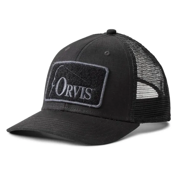 MenWomen Ripstop Covert Trucker Hat Black Orvis Hats