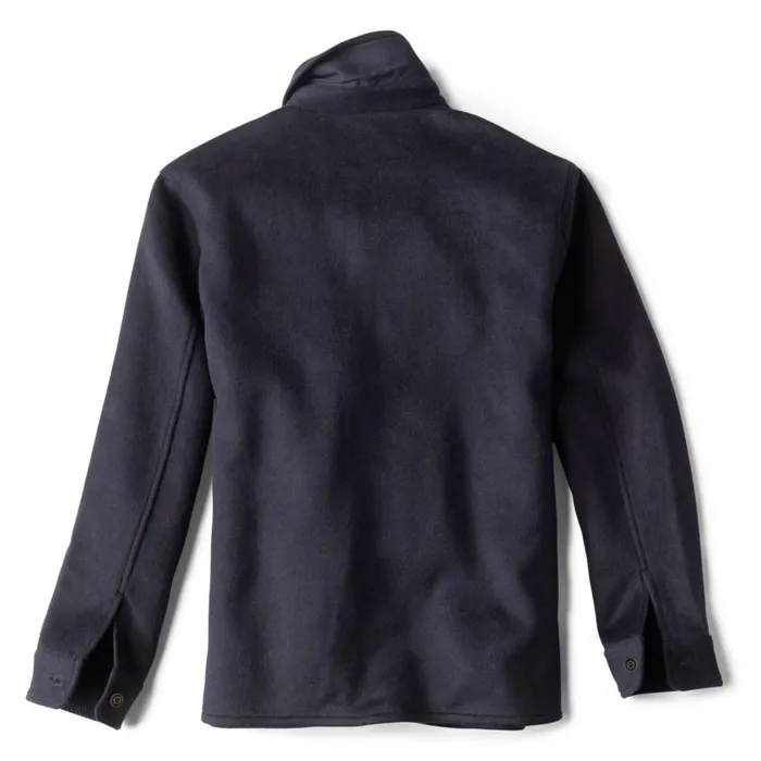 Men Wool Worker Shirt Jacket Navy Orvis Shirts