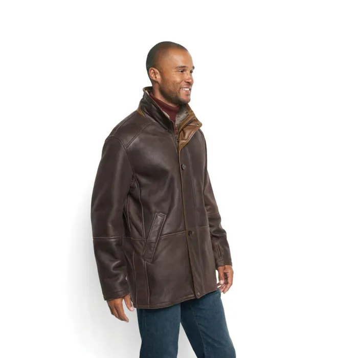 Men Worldrsquos Finest Shearling Coat Brown Orvis Jackets