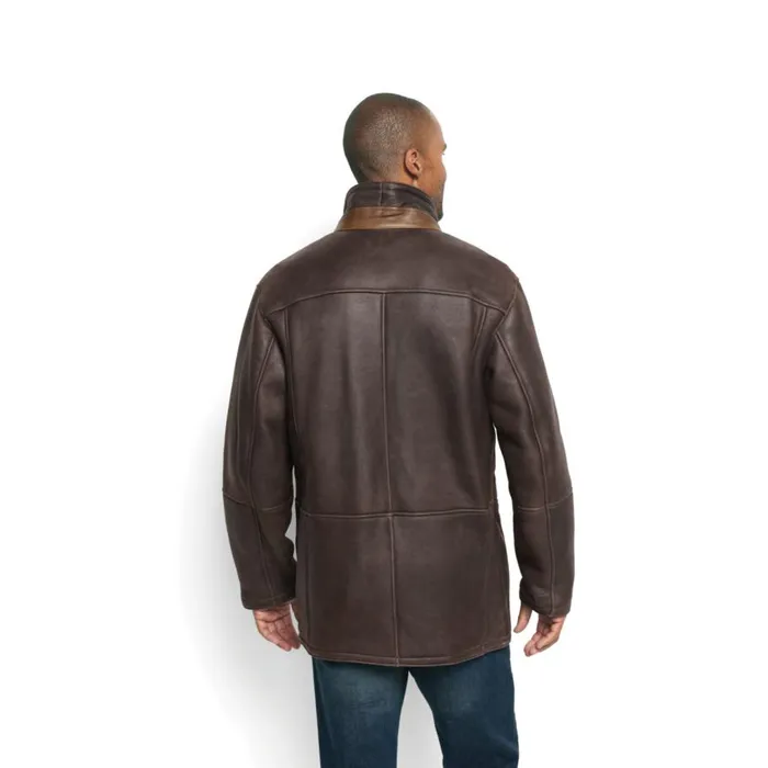 Men Worldrsquos Finest Shearling Coat Brown Orvis Jackets
