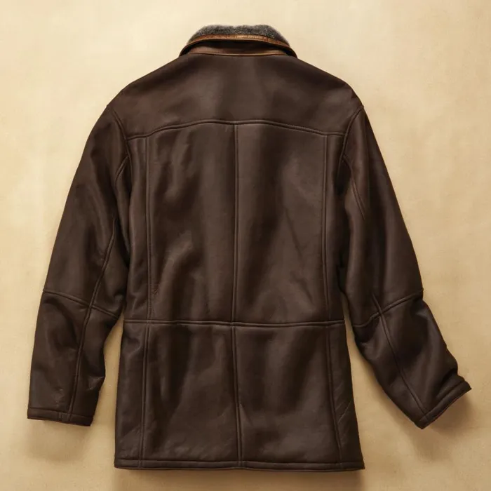 Men Worldrsquos Finest Shearling Coat Brown Orvis Jackets