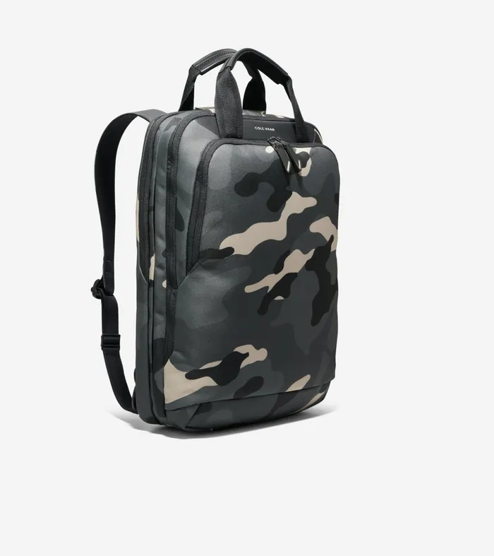 Men ZEROslashGRAND 2in1 Backpack Woodland Camo Cole Haan Backpacks and Briefcases