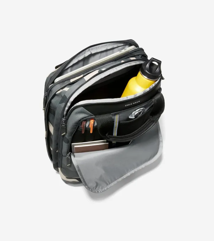 Men ZEROslashGRAND 2in1 Backpack Woodland Camo Cole Haan Backpacks and Briefcases