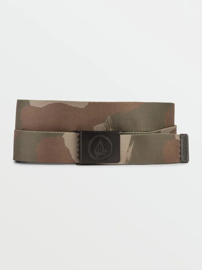 Mens Belts and Wallets Volcom Circle Web Belt 8211 Camouflage
