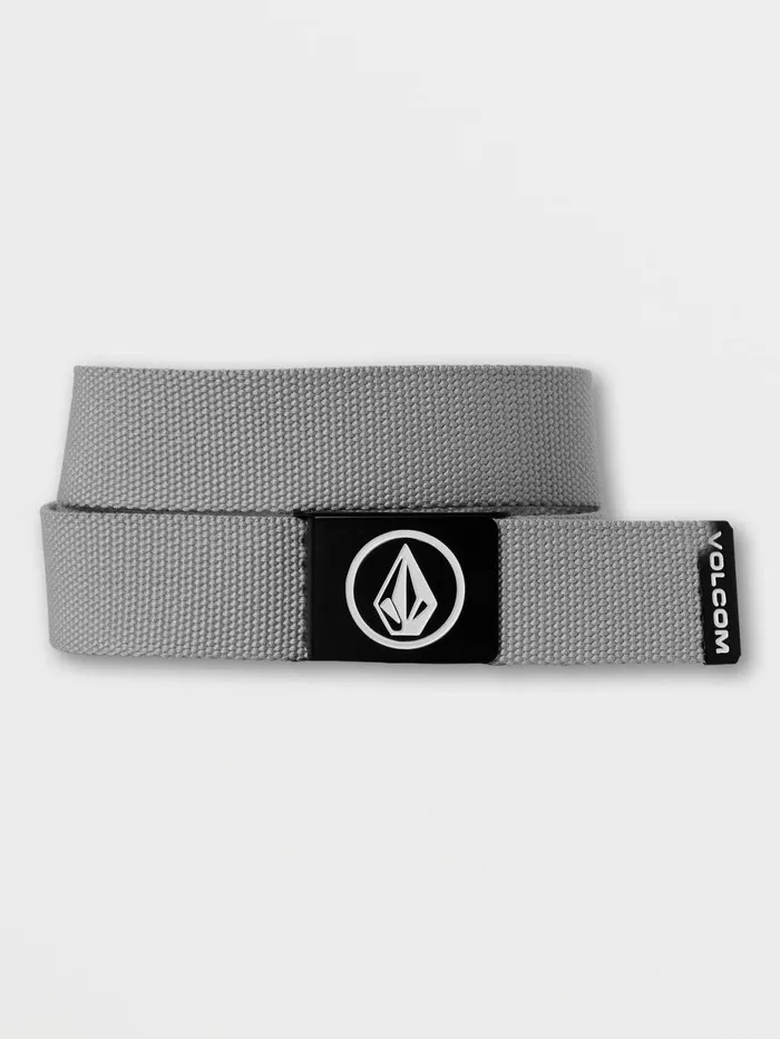 Mens Belts and Wallets Volcom Circle Web Belt 8211 Heather Grey