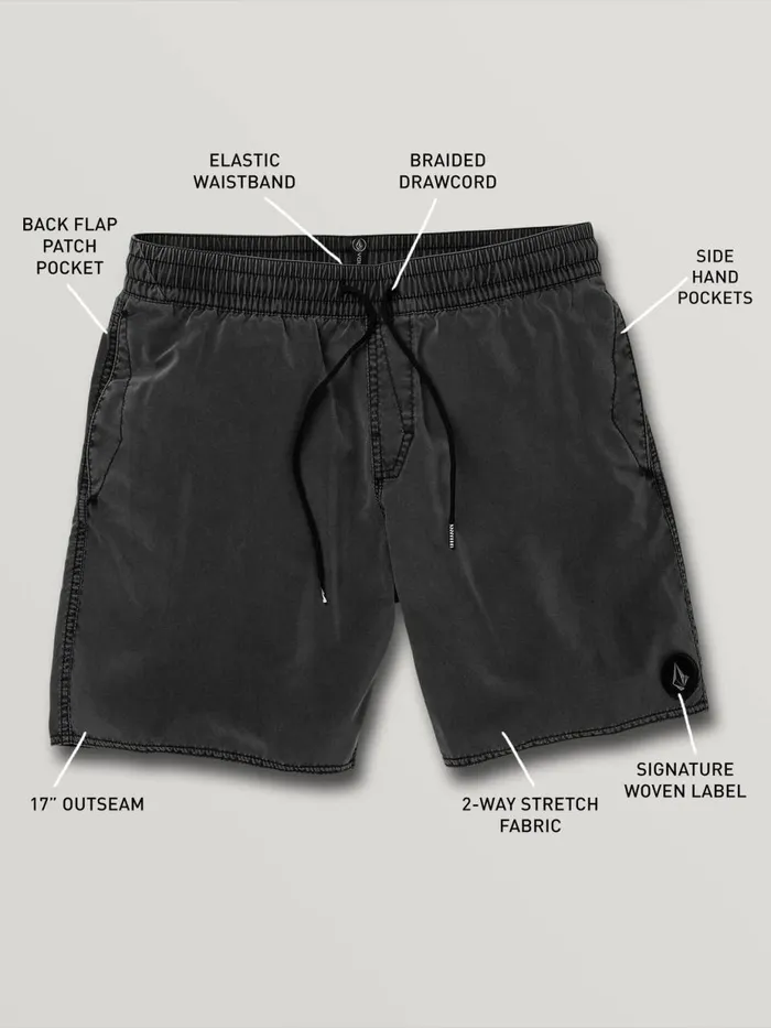 Mens Boardshorts and Trunks Volcom Center Trunks 8211 Black