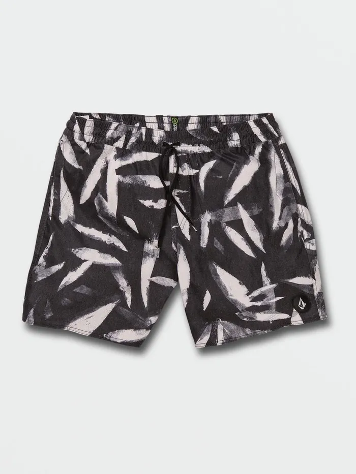 Mens Boardshorts and Trunks Volcom Echo Leaf Stoney Trunks Trunks 8211 Black
