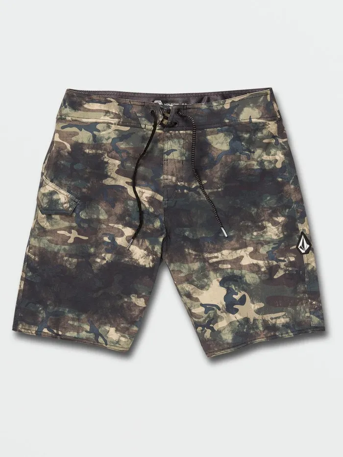 Mens Boardshorts and Trunks Volcom Lido Solid ModTech Trunks 8211 Covert Green