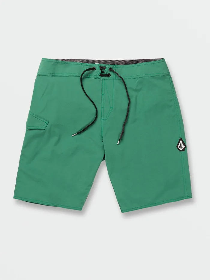 Mens Boardshorts and Trunks Volcom Lido Solid ModTech Trunks 8211 Pine