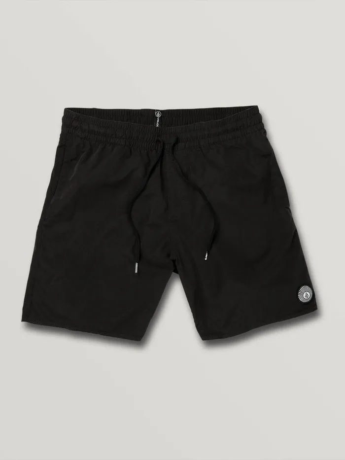 Mens Boardshorts and Trunks Volcom Lido Solid Trunks 8211 Black