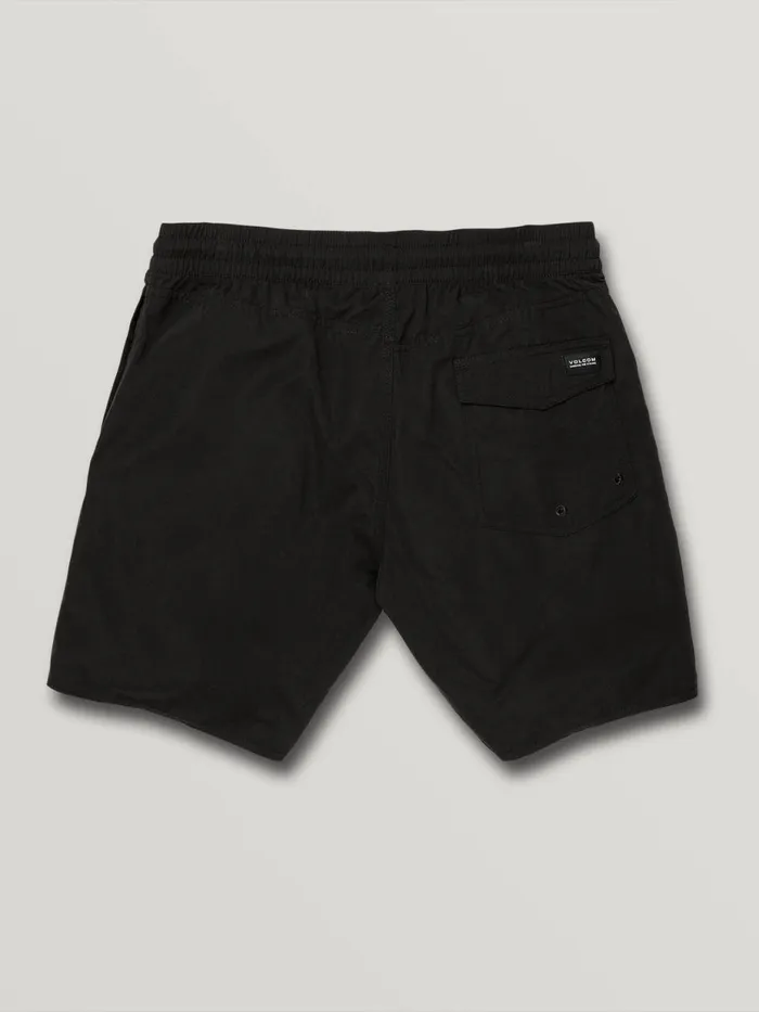 Mens Boardshorts and Trunks Volcom Lido Solid Trunks 8211 Black