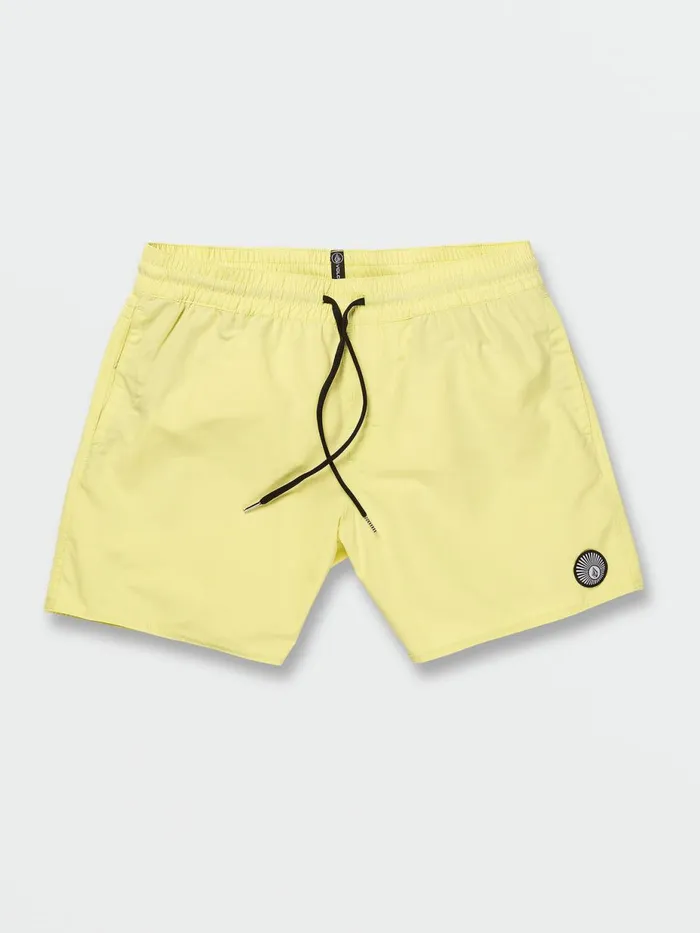 Mens Boardshorts and Trunks Volcom Lido Solid Trunks 8211 Glimmer Yellow