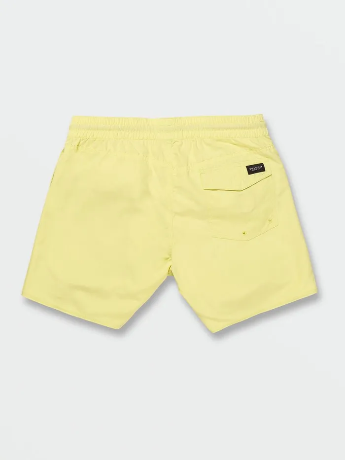 Mens Boardshorts and Trunks Volcom Lido Solid Trunks 8211 Glimmer Yellow