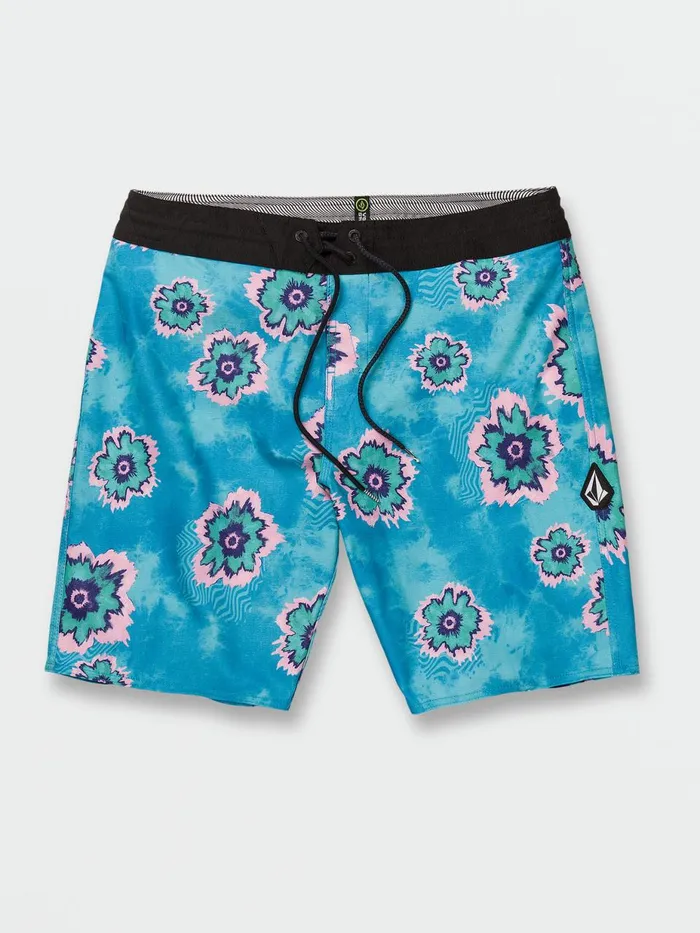 Mens Boardshorts and Trunks Volcom Medal Petal Stoney Trunks 8211 Maliblue