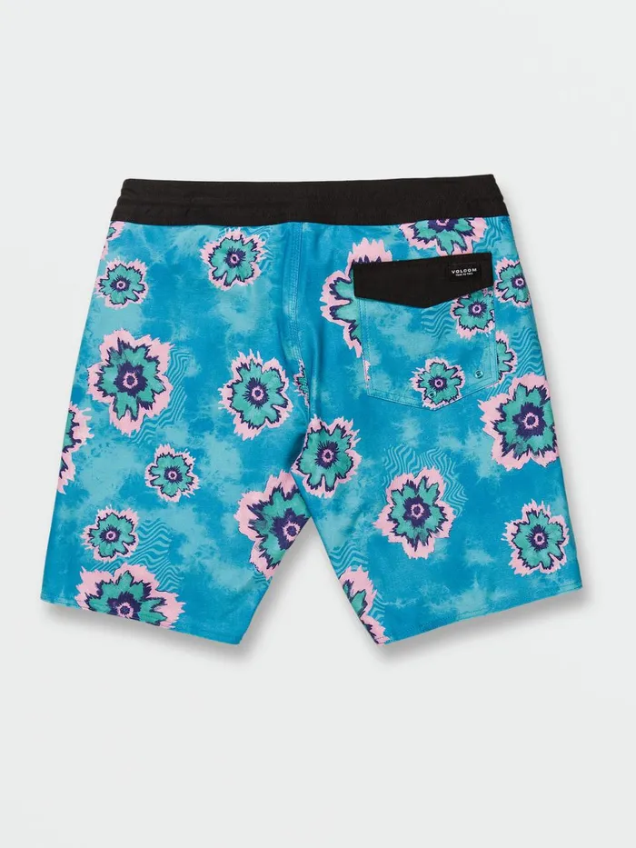 Mens Boardshorts and Trunks Volcom Medal Petal Stoney Trunks 8211 Maliblue