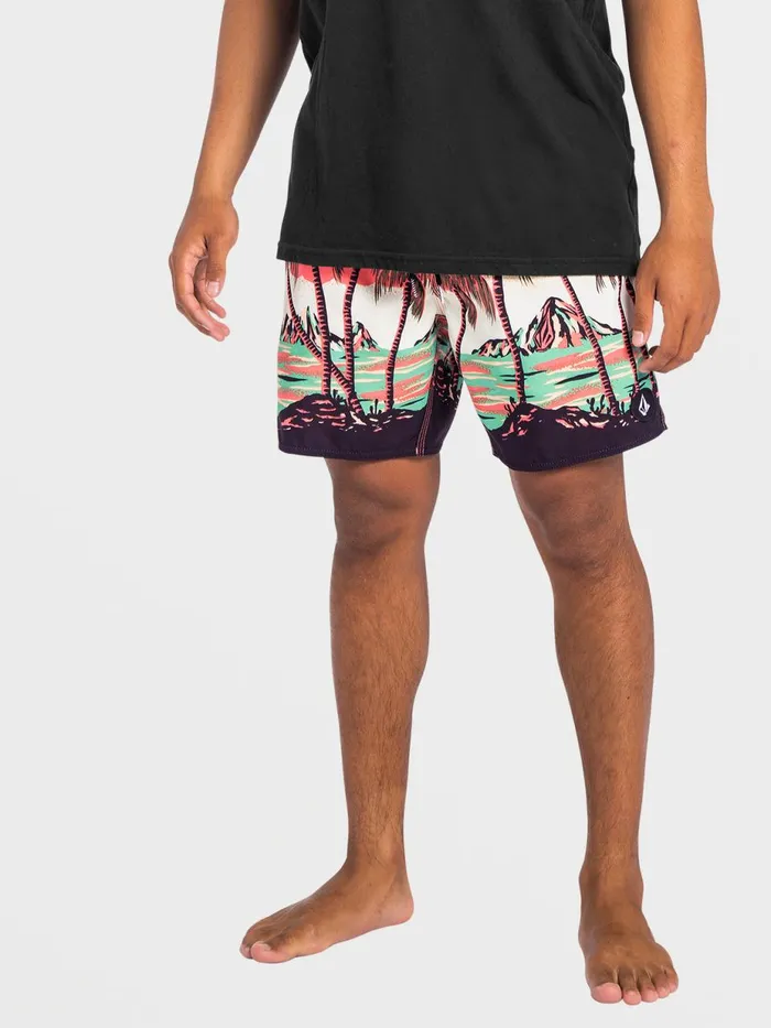 Mens Boardshorts and Trunks Volcom Novelty Trunks 8211 Living Coral