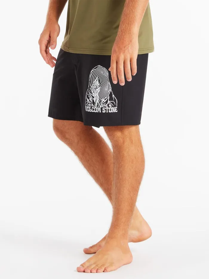 Mens Boardshorts and Trunks Volcom Snapped Liberator Trunks 8211 Black