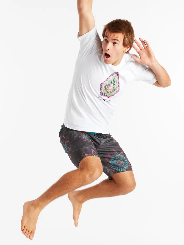 Mens Boardshorts and Trunks Volcom Star Shields Featured Artist Stoney Trunks 8211 Black