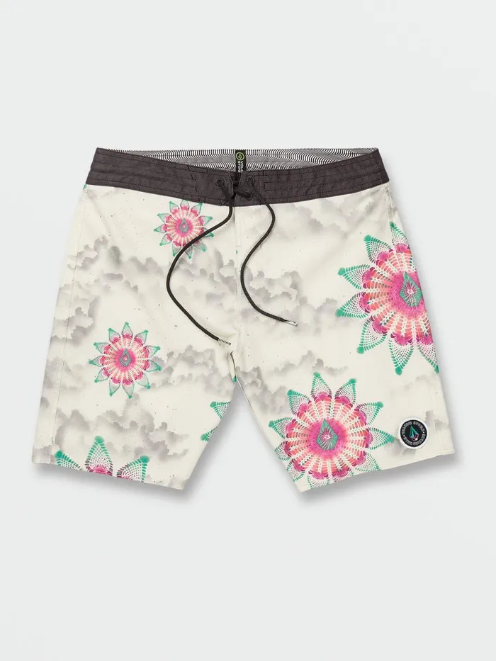 Mens Boardshorts and Trunks Volcom Star Shields Featured Artist Stoney Trunks 8211 Coconut