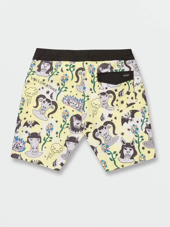 Mens Boardshorts and Trunks Volcom Surf Vitals Ozzy Stoney Trunks 8211 Glimmer Yellow