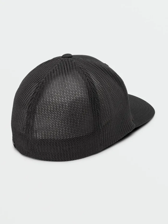 Mens Hats and Beanies Volcom Duel Duo Flexfit Hat 8211 Black