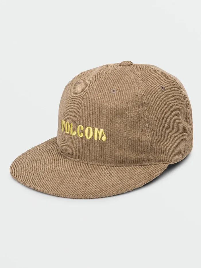 Mens Hats and Beanies Volcom Gus Cord Hat 8211 Dark Khaki