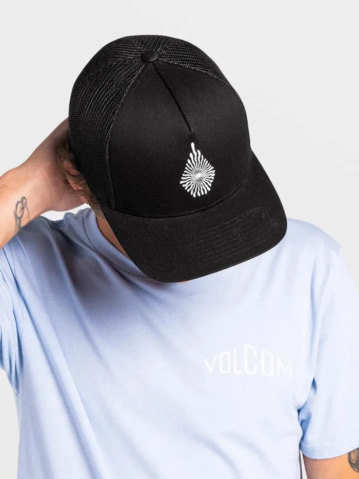 Mens Hats and Beanies Volcom Hoobler Xfit Hat 8211 Black