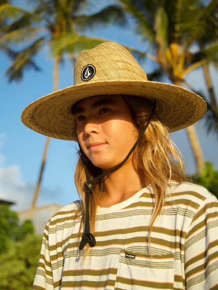 Mens Hats and Beanies Volcom Quarter Straw Hat 8211 Natural