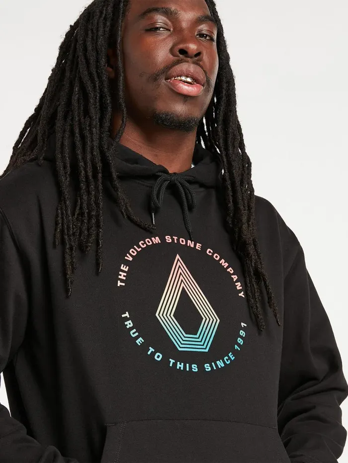 Mens Hoodies and Sweatshirts Volcom Catch 91 Hoodie 8211 Black On Black