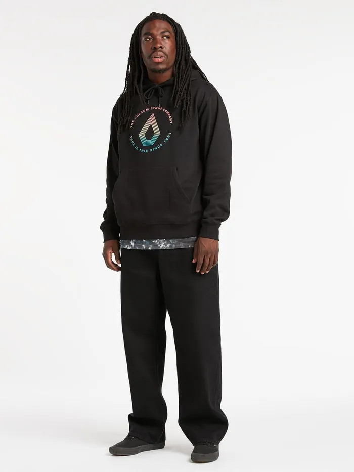 Mens Hoodies and Sweatshirts Volcom Catch 91 Hoodie 8211 Black On Black