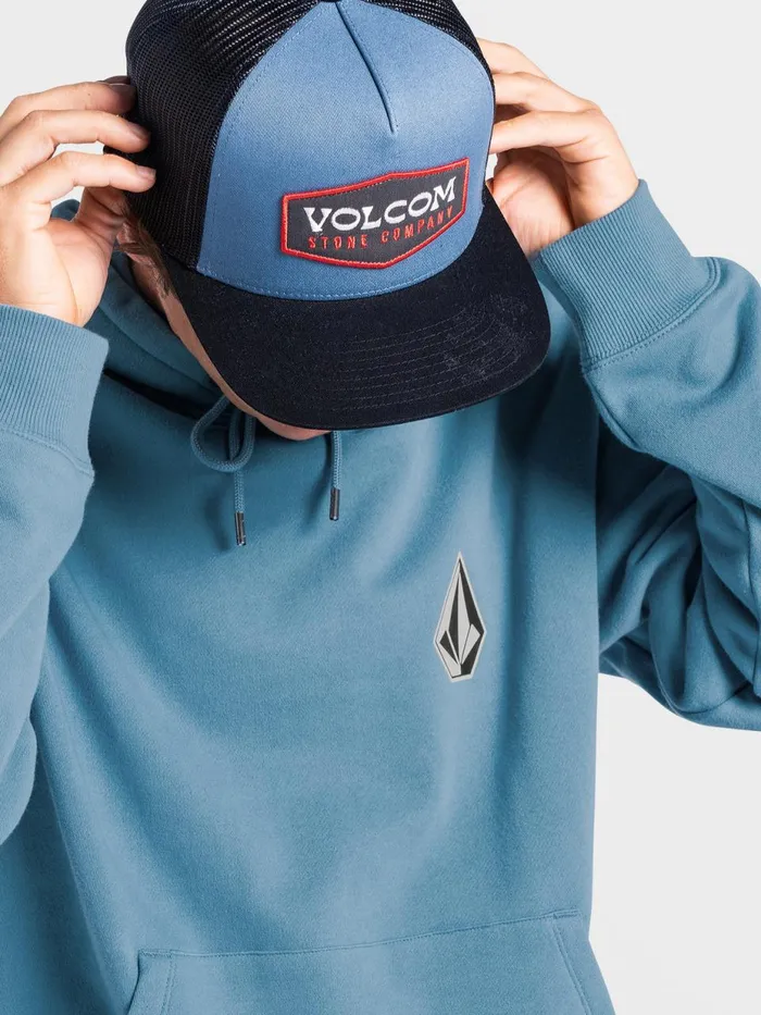 Mens Hoodies and Sweatshirts Volcom Iconic Stone Pullover 8211 Niagra